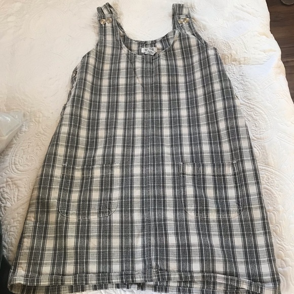 Vintage Plaid Overall Dress - Picture 3 of 4